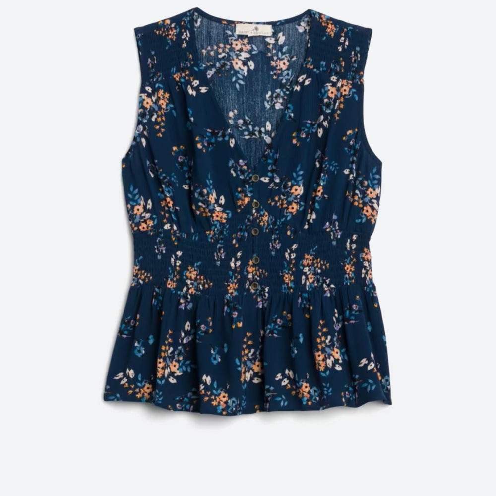 Daisy & Delilah Ella Button Detail Peplum Top Stitch Fix